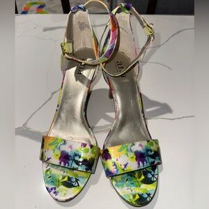 Ana Women’s Floral Print High Heel Sandals 9